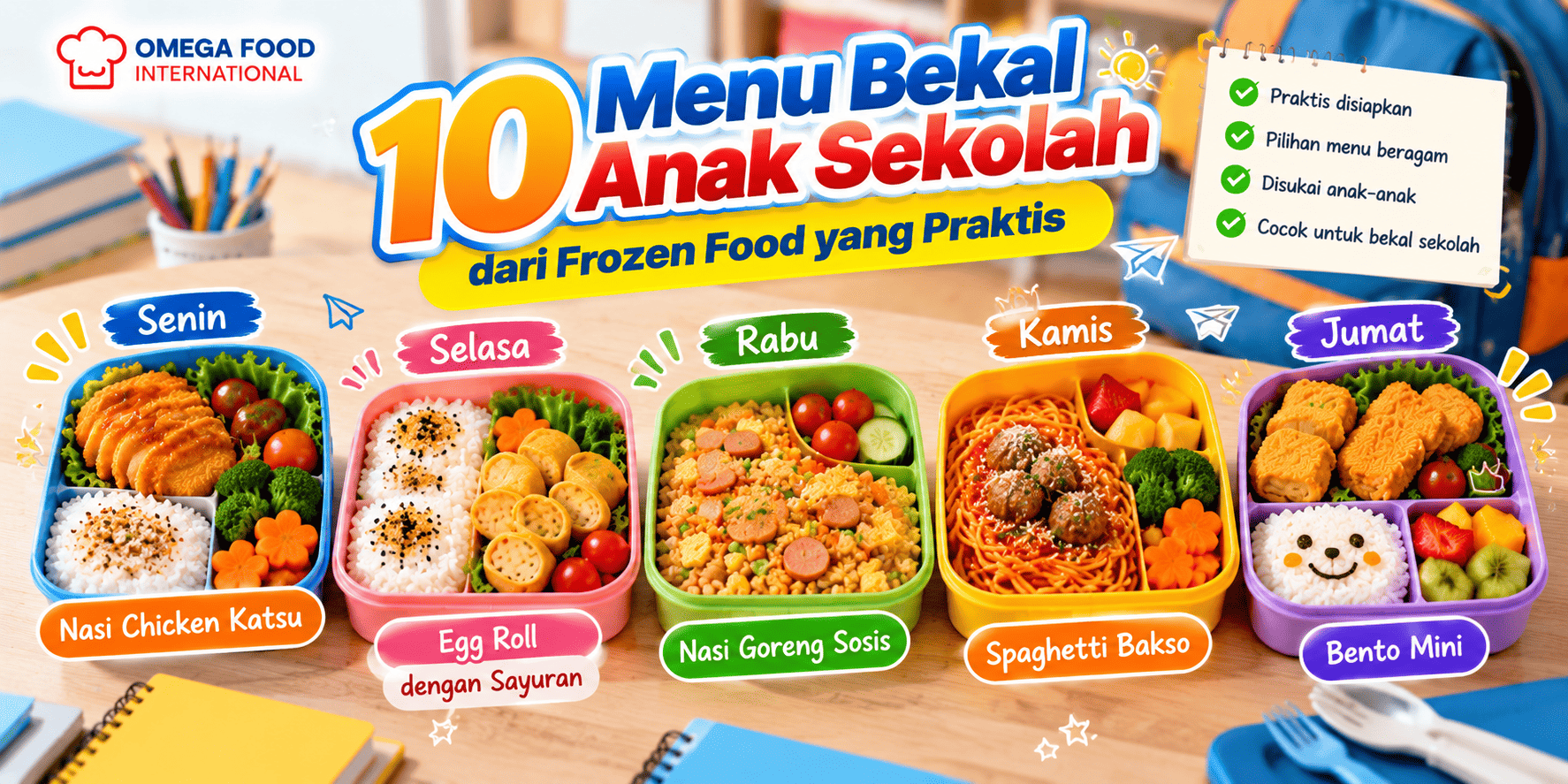 10 Menu Bekal Anak Sekolah dari Frozen Food yang Praktis